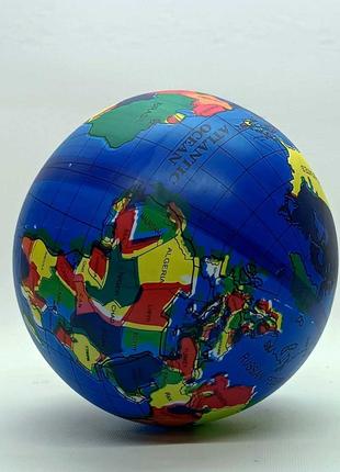 Мяч резиновый "Глобус" синий 25 см RB20308-2