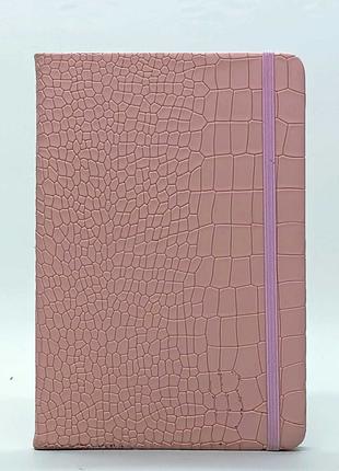 Блокнот с резинкой 75 листов розовый линия 5601-3