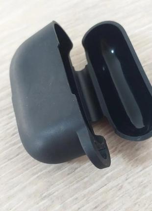 Силіконовий чохол для навушників AirPods Pro із заглушкою чорний