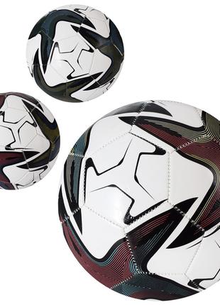 М'яч футбольний EV-3344 (30шт) розмір 5, ПВХ 1,8мм, 300г, 3 ко...