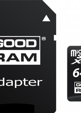 Карта пам'яті GoodRam microSDXC 64GB Class 10 UHS I (M1AA-0640...