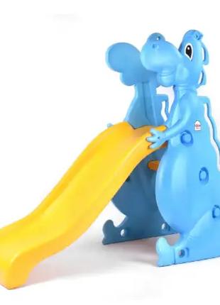 Дитяча пластикова гірка синя Pilsan 06-198 "Dino slide"