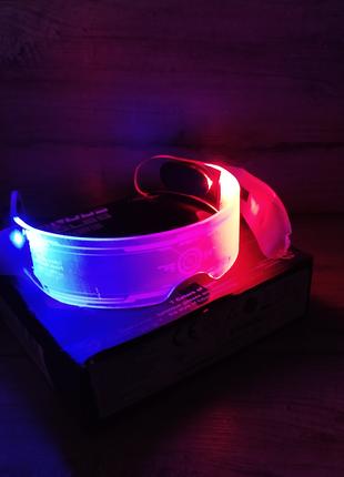 Светящиеся светодиодные неоновые очки киберпанк y2k