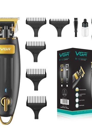 Машинка для стрижки волос беспроводная + триммер мужской VGR V...
