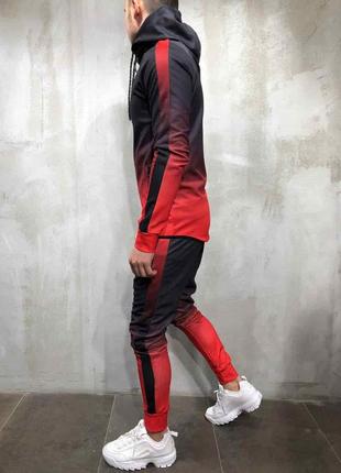 Мужской спортивный костюм черно-красный Турция