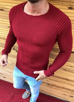 Мужской свитер красный Турция