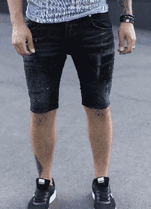 Мужские черные джинсовые шорты, Турция