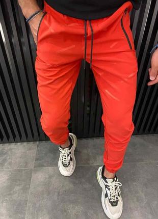 Мужские красные спортивные штаны с резинкой снизу, Турция