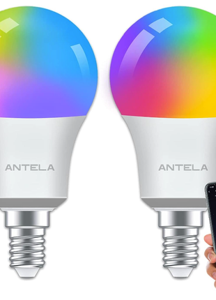 Лампа ANTELA Alexa E14 A60 9 Вт 806LM Smart WLAN LED RGB-2 шт