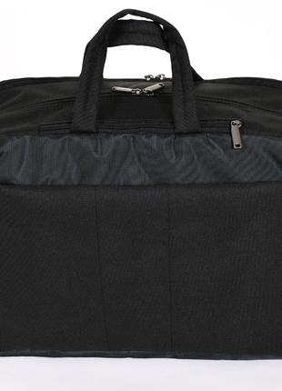 Легкая городская сумка-портфель черного цвета с отделением под...