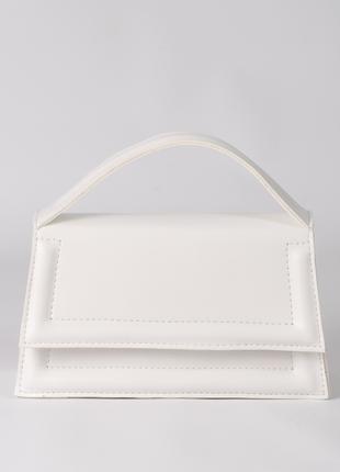 Жіноча сумка біла сумка білий клатч кросбоді через плече сумочка