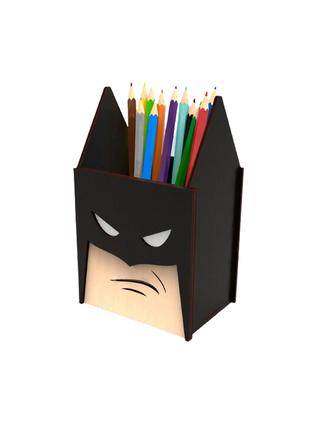 Подставка для карандашей из дерева Бэтмен 11х18х10см Код/Артик...