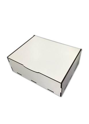 Дерев'яна біла коробка з відкидною кришкою Код/Артикул 29 а40