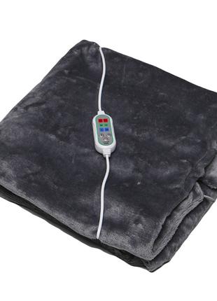 Плед шаль одеяло с подогревом от usb от повербанка 100*65 Gray