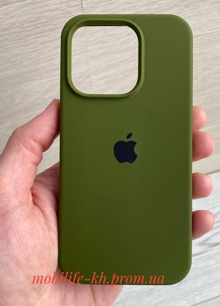Чехол Silicone case iPhone 15 Pro Khaki ( Силиконовый чехол iP...