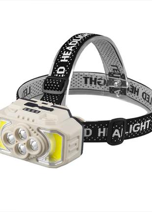 Налобний ліхтар Coba BL-HX-815S світлодіодний LED і COB