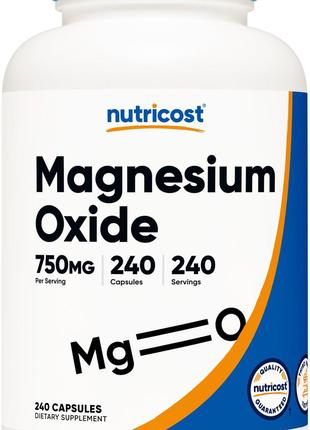 Оксид магния Nutricost Magnesium Oxide 750 mg 240 Capsules