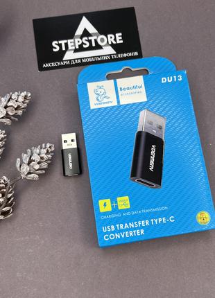 Переходник Denmen Type-C to USB 3.0 OTG для смартфона data tra...