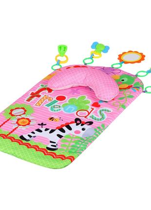 Дитячий килимок BabyGo 45х65 см 5 підвісок Pink (133587)