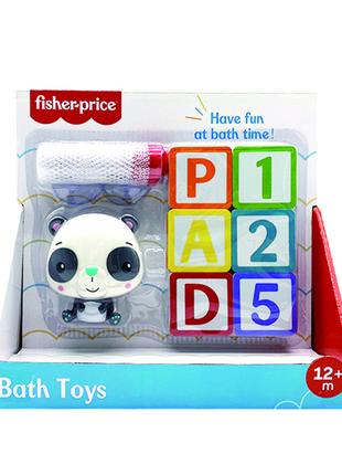 Іграшка для ванни Fisher-Price Панда з набором літер та цифр (...