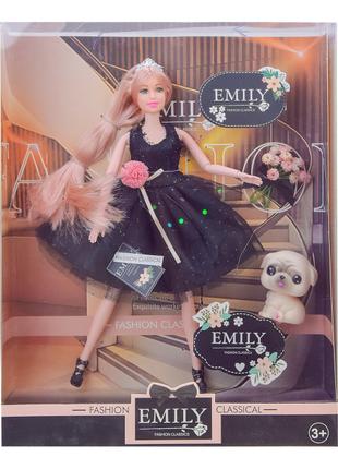 Лялька Shantou Jinxing Emily у чорній сукні з цуценям (QJ101B)