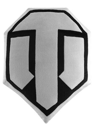 Подушка Wargaming World of tanks Логотип біло-чорний (WG043339)