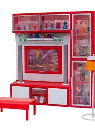 Меблі для ляльок Qun feng toys Сучасна кімната-1 червона із еф...