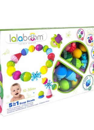 Розвиваюча іграшка Lalaboom Текстурні намистини 36 предметів (...