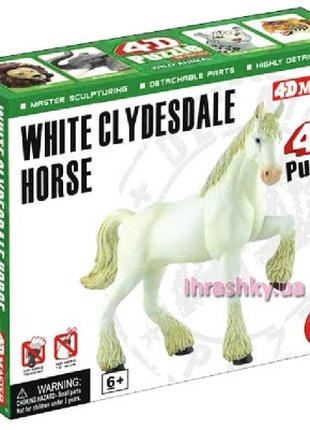Об’ємний пазл Білий кінь-важковіз 4D Master (26529)