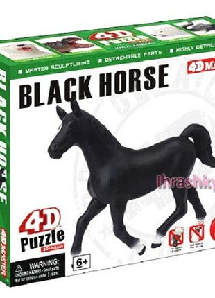 Об’ємний пазл Чорний кінь 4D Master (26481)