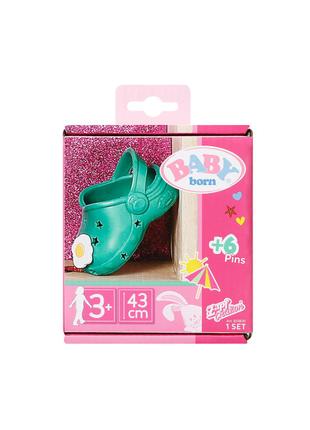 Взуття для ляльки Baby Born Сандалі зі значками зелені (831809-1)