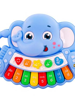 Музична іграшка Baby Team Слоник-піаніно українською (8630)