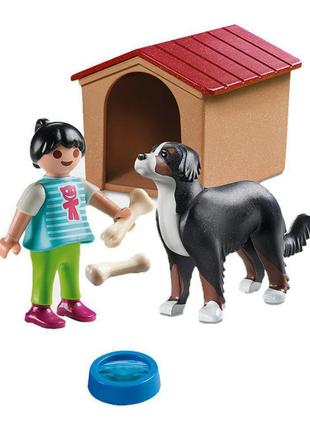 Конструктор Playmobil Country Дівчина і собака з будкою (70136)