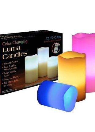 Нічник дитячий світлодіодний Luma Candles Plus різнобарвний на...