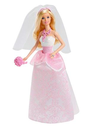 Лялька Королівська наречена в рожевій сукні з візерунком Barbi...