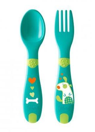 Набор детской посуды Chicco ложка и вилка First Cutlery 12 м (...