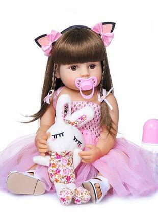 Силіконова колекційна лялька Reborn Doll 55 см Дівчинка Моніка...