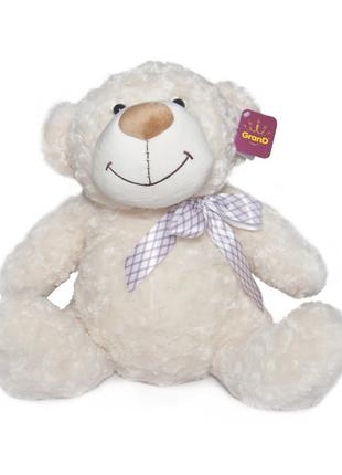 М'яка дитяча іграшка ведмідь white з бантом 40 см Grand DD651990