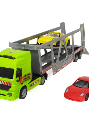 Модель автомобіля Dickie toys Автотранспортер з 2 машинками (3...