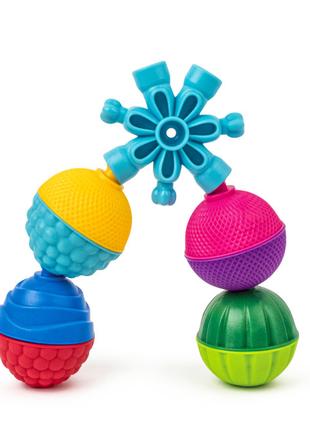 Розвиваюча іграшка Lalaboom Текстурні намистинки 12 предметів ...