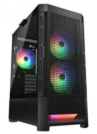 Корпус компьютерный Cougar AIRFACE RGB Black, Игровой, стеклян...