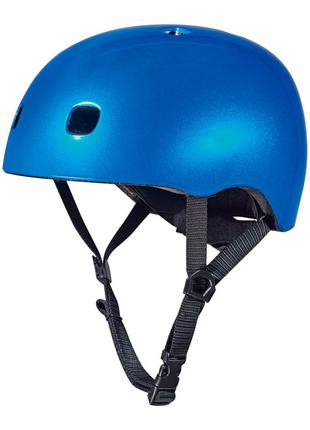 Захисний шолом Micro темно-синій металік з ліхтариком 52-56 см...