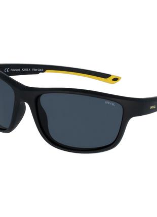 Сонцезахисні окуляри INVU Kids Спортивні чорні з жовтим (K2005A)