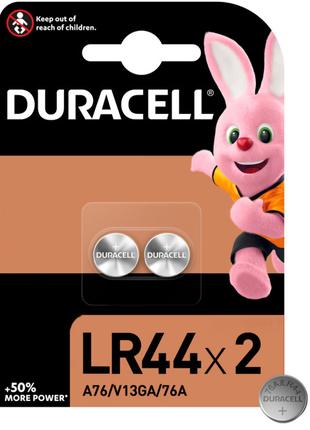 Батарейки лужні Duracell LR44 2 шт (5000394504424)