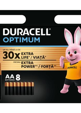 Батарейки алкаліновi ​Duracell Optimum AA CEE GEN3 8 штук (500...