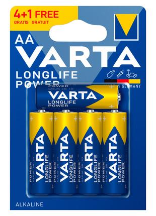 Батарейки VARTA Longlife power AA BLI 5 штук (4008496559473)