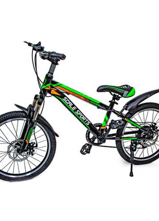 Дитячий велосипед 20 "Scale Sports". Green (дискові гальма, ам...