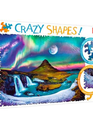 Пазли Trefl Crazy shapes Полярне сяйво над Ісландією 600 елеме...
