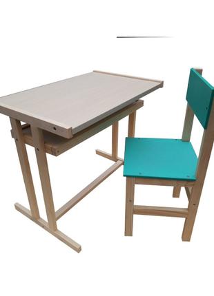 Дитячий стіл-парта та стілець дитяча Игруша 60*40*10 см Бежеви...