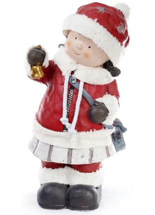 Фігура новорічна ceramic фігура Дівчинка з дзвіночком Bona DP4...
